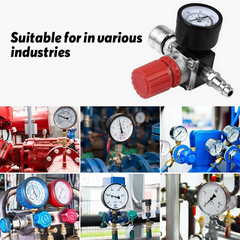 mizikuu 1/4 Inch Pressure Regulator Compressed Air, Pressure Switch Control