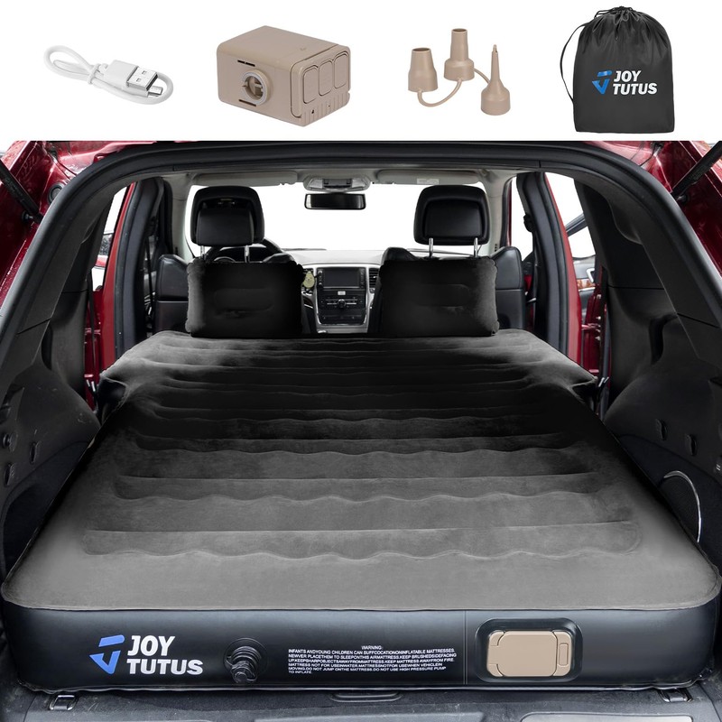 JOYTUTUS SUV Air Mattress with Built-in Pump for Car Camping,