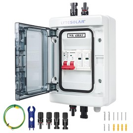 1 String 1000V PV Combiner Box 1 in 1 Out, Single String 40A DC Circuit Breaker with Solar Disconnect Function, Surge Protection, IP65 Weather-Resistant Enclosure