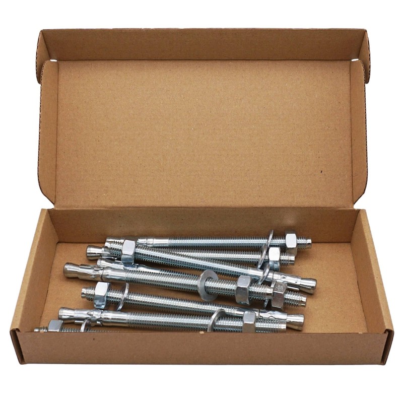 SKIR'CO (Pack of 8) Galvanised Wedge Anchors M10 x 140