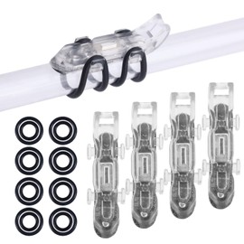 lasuroa 4pcs Magnetic Fishing Hook Keeper, Black Fishing Hook Holder with 2 Sizes Rubber Rings Durable Rod Keeper Bait Holder Hooks