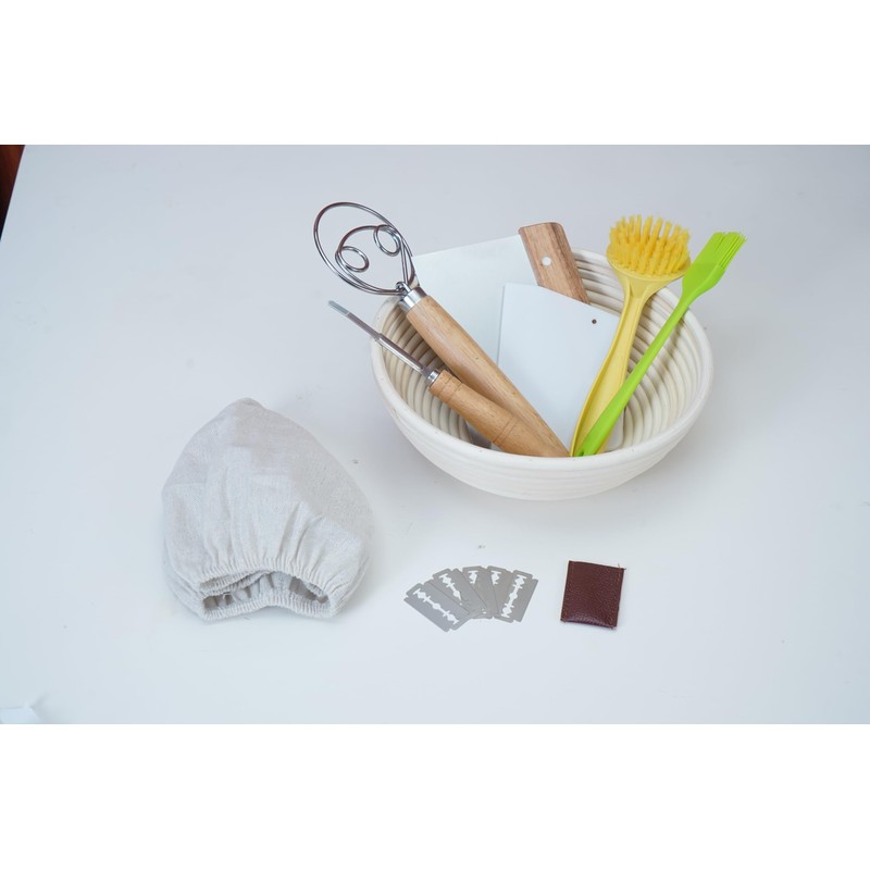 Premium Sourdough Bread Proofing Basket Set – Round Banneton with