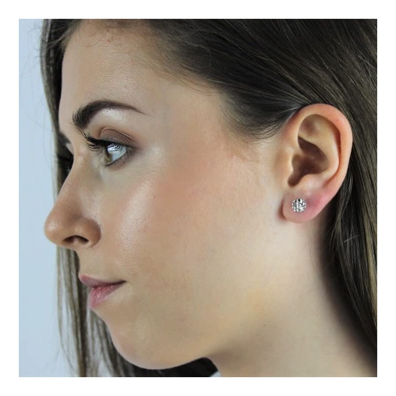 Sterling Silver Flower Stud Earrings