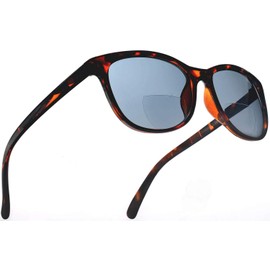 SAMBA SHADES Bifocal Sun Readers Fashion Reading Sunglasses with Demi Brown Tortoise Shell, Grey Lens, 2.00 Magnification for Men and Women