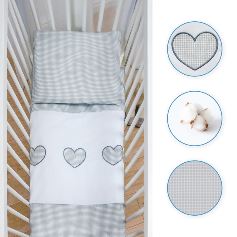 2 Piece 100% Cotton Duvet Cover Pillowcase Set 70 x