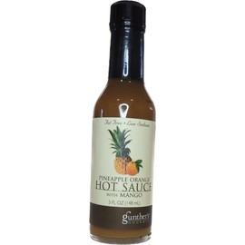 Gunther's Gourmet Pineapple Orange Hot Sauce with Mango, 5 Fl Oz