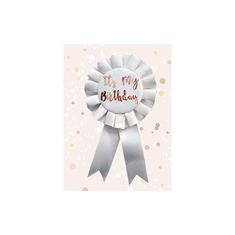 Alandra Birthdays RGB Cream & Rose Gold Metallic Birthday Rosette
