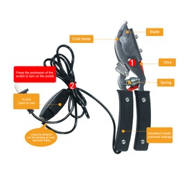 Alicates eléctricos de Corte de Cola, Cortador de Abrazadera de Cola Alta eficiencia Bajo Consumo de energía Acero Inoxidable para Animales pequeños como lechones