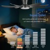 RIENAZA Ceiling Fans with Lights, 42 Inch Low Profile Ceiling