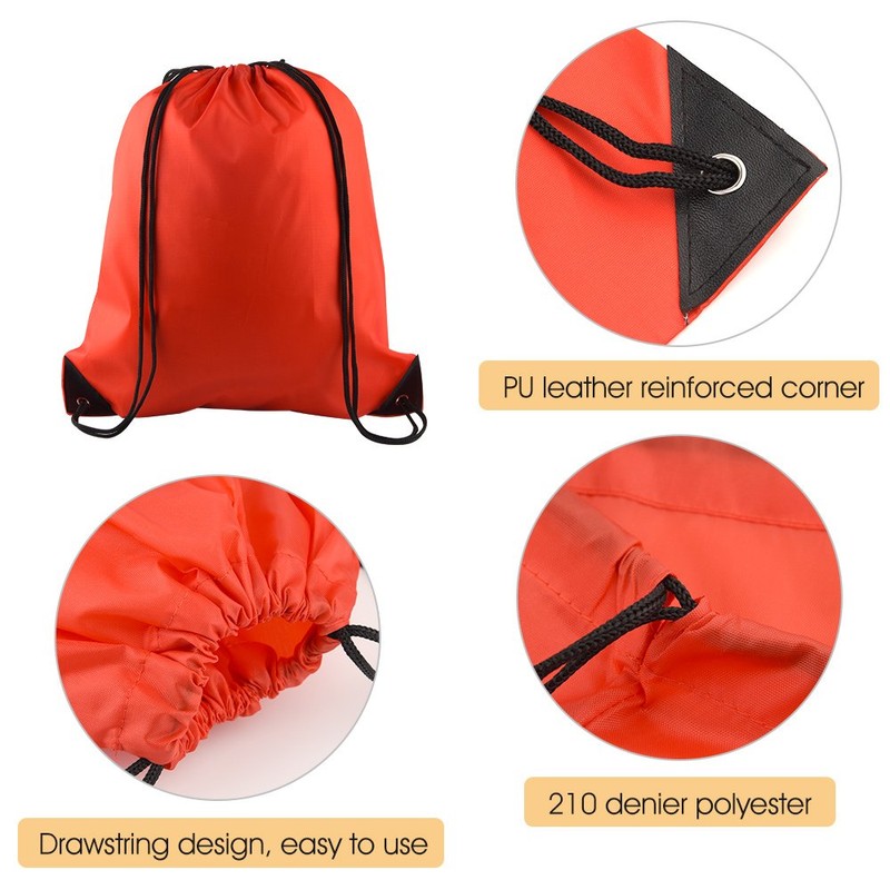 FEPITO 2-15 Pieces Drawstring Backpack Backpack Cinch Bag Sports Bag