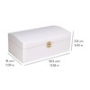 Creative Deco White Wooden Chest with Lid and Lock |