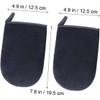 2piezas Aplicador De Autobronceador Guantes Autobronceadores De Pelusa Negros Bronceado