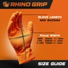 RHINO GRIP Nitrile Gloves - Disposable Gloves, Diamond Grip Orange