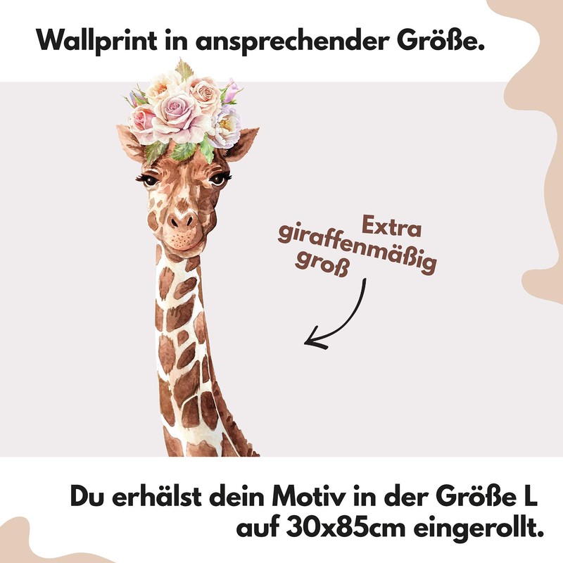 yabaduu YX018 Giraffe Wall Sticker for Children's Room Baby Room