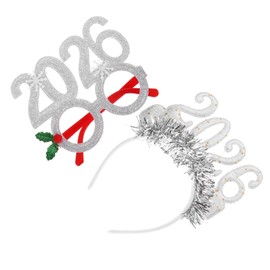 SAFIGLE 1 Set Year Headbands Eyewear Holiday Hair Accessories for Parties Comfortable Lightweight Photo Props for Year's Eve Celebrations Festive Flair for Every Occasion