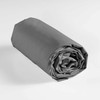 douceur d'intérieur, Fitted Sheet 160 x 200 cm Charcoal Grey
