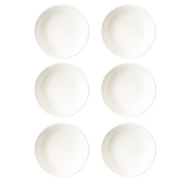 Mengbaobao 6 Pack White Soy Sauce Dish Ceramic Dip Bowl Set, Ceramic Soy Sauce Plates, Porcelain Side Dish for Ketchup Sauce Plate Soybean BBQ Sushi Party, 2.75 Inches