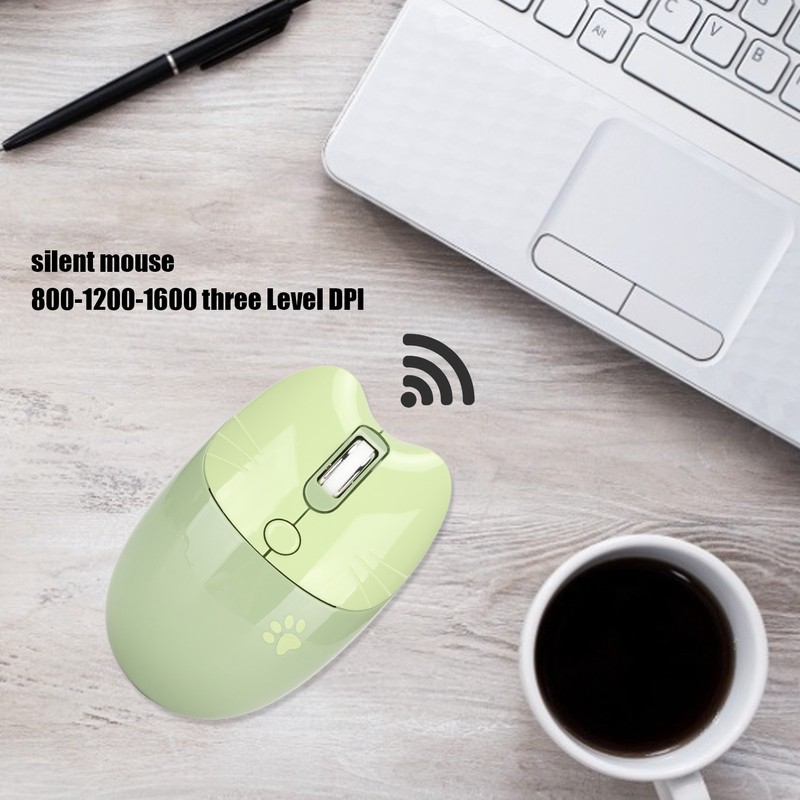 Wireless Mouse Cute Cartoon Cat Paw 2.4G Dual Mode Computer