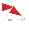 25 PCS Red Triangle Handheld Small Flag, Pure Blank Tri-Angle