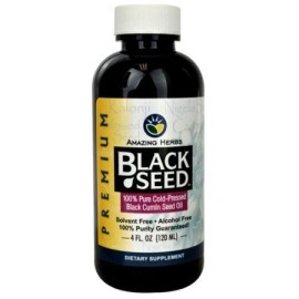 Amazing Herbs Black Seed Cold-Pressed Oil - 4 Ounces