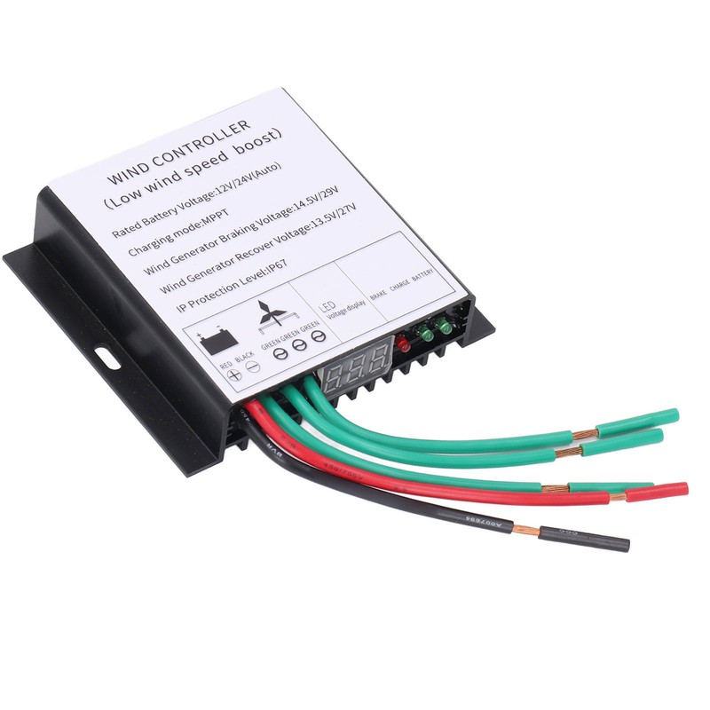 MPPT Wind Turbine Controller 100‑400W 12V 24V Auto Match Wind