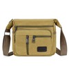 NEXSTAGES Shoulder Bag, Men's, Large Capacity, Canvas, Canvas, Khaki