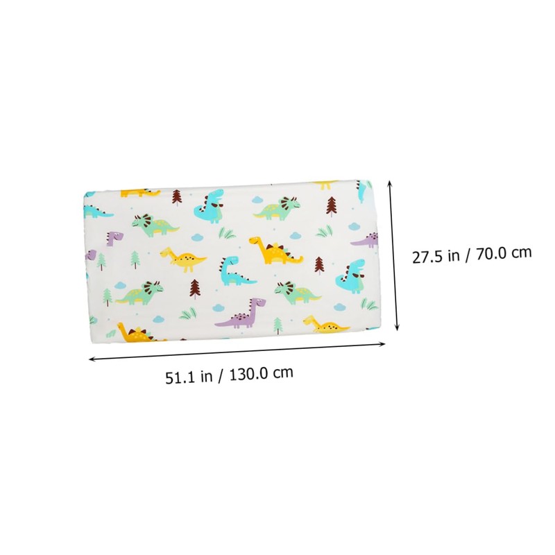 BIUDECO Dinosaur Pattern Crib Fitted Sheet Cotton Cradle Sheet Breathable