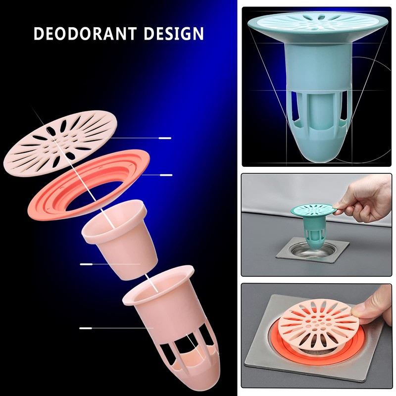 Shower Floor Drain Backflow Preventer Valve Sewer Core Drainage Insert