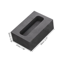 sourcing map Gold Silver Graphite Ingot Mould Melting Pot for Casting Metal Aluminium Copper Brass Melting Refining 1.77 x 0.55 x 0.39 Inches (100 g Gold/52 g Silver)