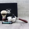 Haryali Maroon Antique Men's Shaving Set with Triple Edge Razor,