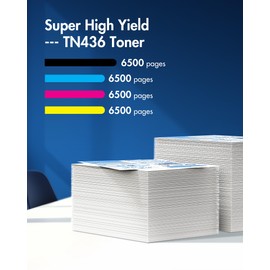 TN436 Super High Page Yield: TN433 High Yield MFC-L8900CDW Toner Replacement for Brother TN433 TN436 TN436BK Toner Cartridge Work for Brother HL-L8360CDW HL-L8260CDW MFC-L8690CDW | 4 Pack TN436