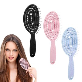 3 Stück Entwirrbürste, Haarbürste Locken Anti Frizz Bürste Bürste Für Locken Anti Ziep Bürste Haarbürste Locken Bürste 3 Farben Haarbürste für Locken lange Haare von Damen Herren Kinder