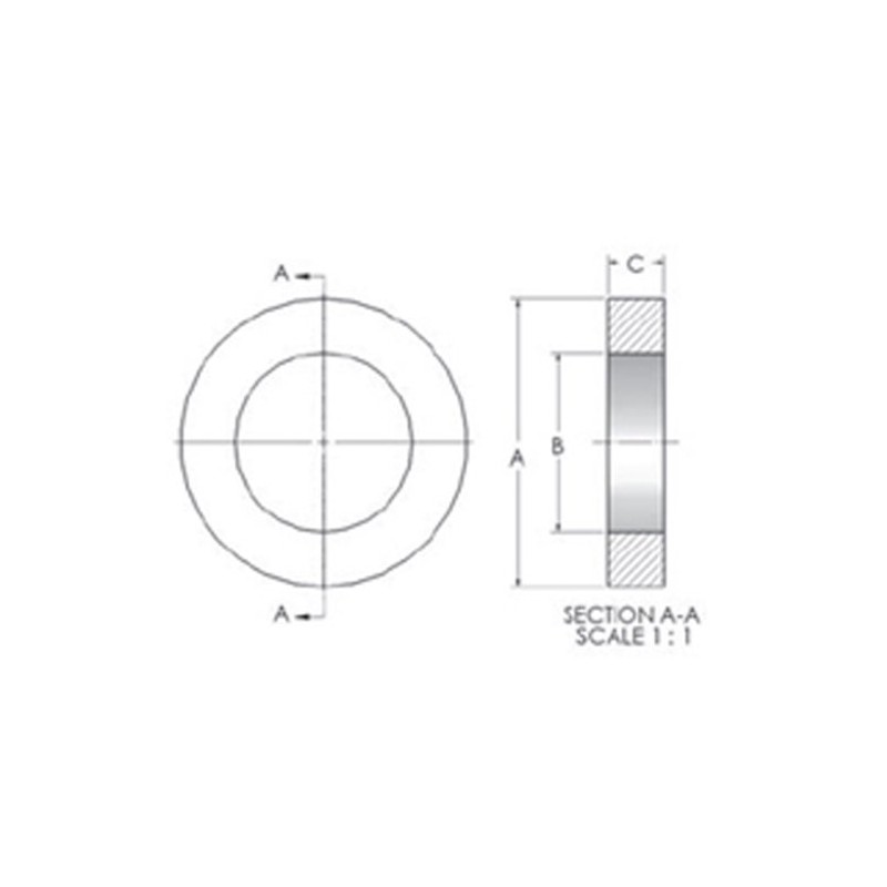 Isolate It: Sorbothane Large Vibration Isolation Washer 5" OD x