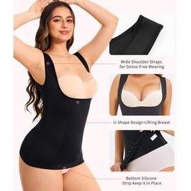 Gotoly Women's Waist Cincher Tummy Control Shapewear Compression Vest Invisible Body Shaper