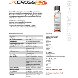 MGK Crossfire Insecticide Aerosol, 17oz, ODORLESS BED BUG SPRAY, MGK