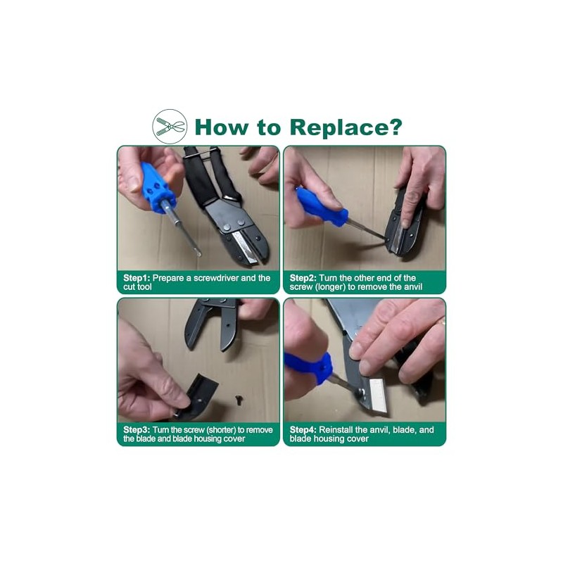 Feekoon 2-1/2" Replacement (10) Blades & (3) Anvils & (2)
