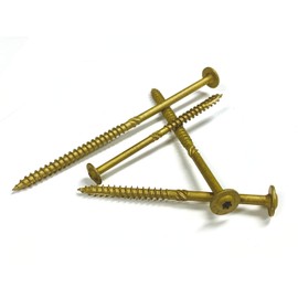 Big Timber 1CTX154 T-30#15 x 4" Construction Lag Screw Knurled Shank Type-17, Bronze, (100per Pack)