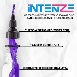 Intenze Light Purple Tattoo Ink 1/2 oz with Excellent Long-Lasting Opacity, Made in USA, Exceptional Skin Coverage, Sterilized and Direct from The Manufacturer