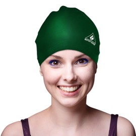Water Gear Latex Adult Swim Cap - Durable and Flexible Unisex Non-Waterproof - Great for Short and Long Hair - Improve Your Performance - Triathlon Swimmers and Athletes