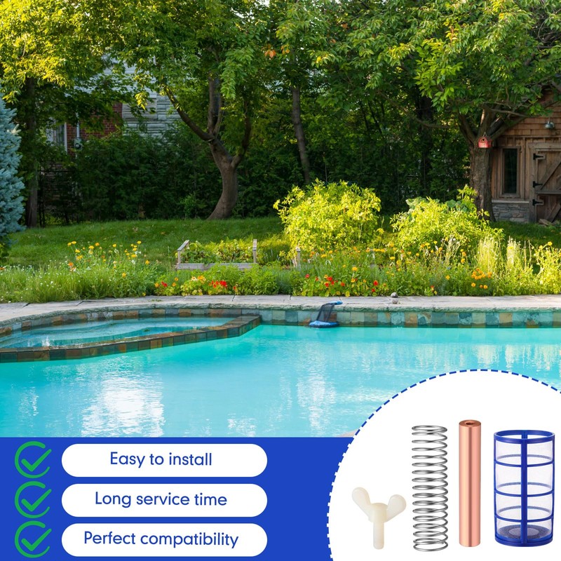Qualirey 6 Pcs Copper Anode Replacement Kit Solar Pool Replacement