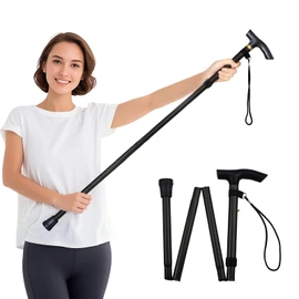 Shoulder Pulley for Physical Therapy, Foldable Shoulder Wand Rotator Cuff Rehab – Portable & Shoulder Reliever with Hook, Lightweight Stretching Tool – Durable Shoulder Exercise Equipment (Black)