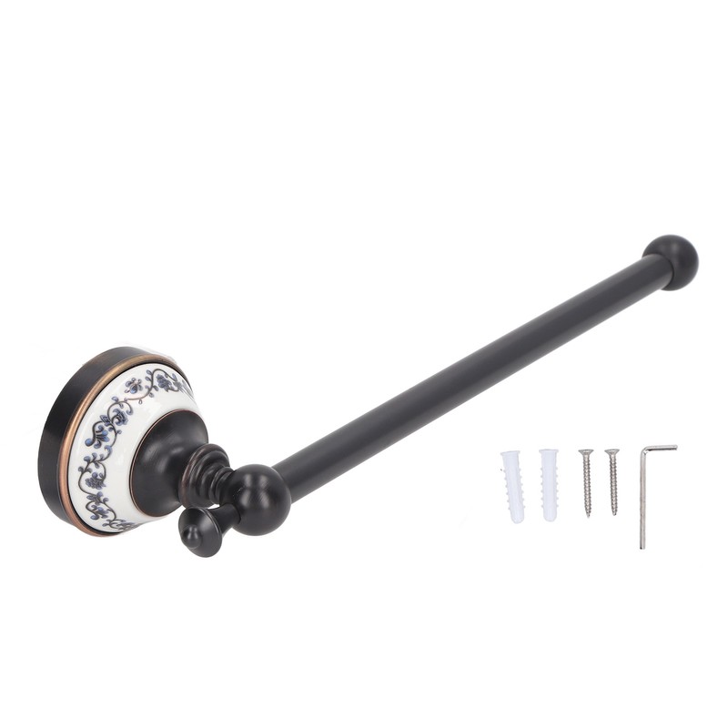 Retro Copper Bathroom Towel Bar Single Bath Towel Rack for