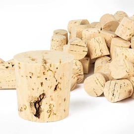 Tuuters 100 x Corks for Closing, Natural Cork, Pointed Cork Closure (25 x Diameter 26 x 22)