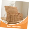 Alipis Imitation Rattan Organizer with Open Slots for Efficient Cable