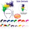 GHGMAO 1920s Feather Fascinator Headband for Women Kentucky Derby Headpiece