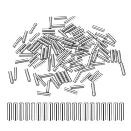 sourcing map 100 Pcs 2mm x 10mm Dowel Pins Bearing Steel Cylindrical Dowel Pins Shelf Support Peg Pin Rod Fasten Elements Metal Shelf Pegs +/-0.02mm Diameter Tolerance, Silver Tone