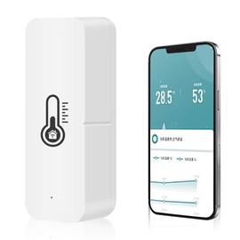 Xreuctop WiFi Thermometer Hygrometer, Smart WiFi Thermometer and Humidity Sensor with App Notification and Data Storage, for Home, Office, Hotel, Compatible with Alexa, Google Home