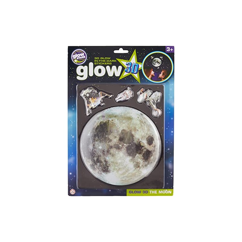 The Original Glowstars Company Glow-in-The-Dark 3D Moon Sticker - Room