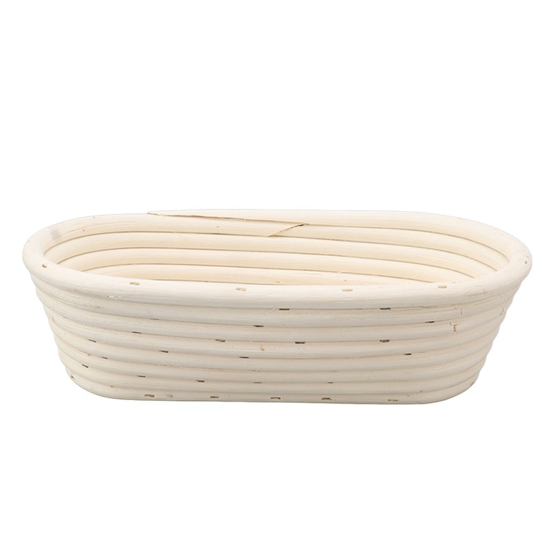 25cm Bread Proofing Basket Set Oval Natural Rattan Sourdough Proofing