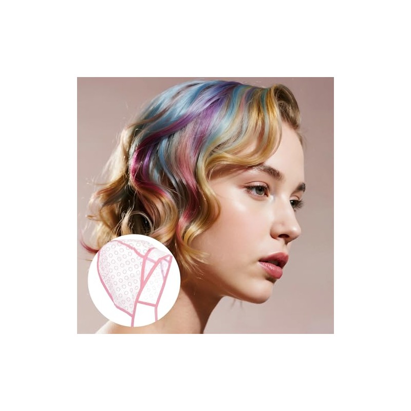 Gorras con reflejos para cabello, gorra con ganchos para teñir